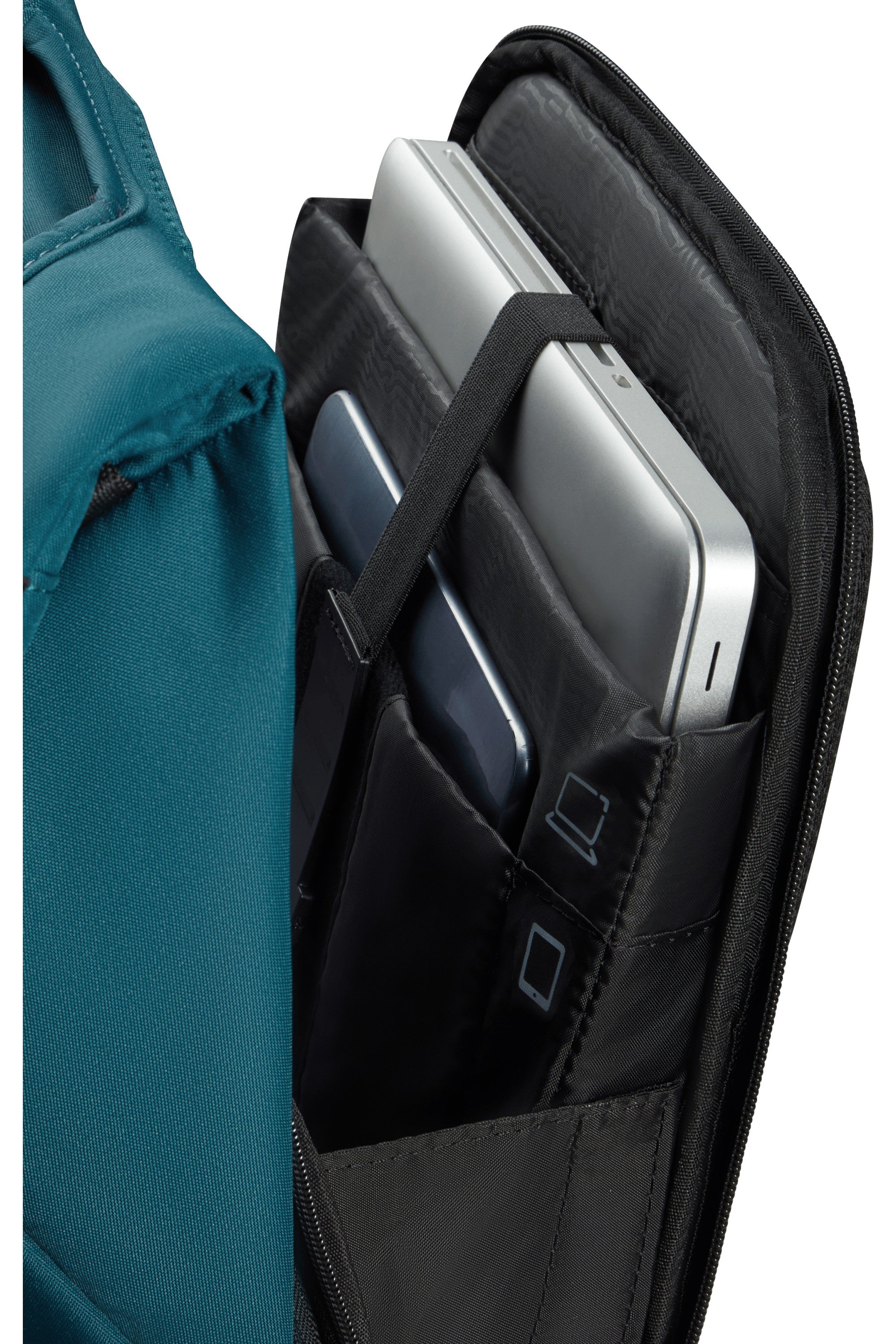 Samsonite zaino porta pc in polietilene riciclato "Securipack 2 Verde 150941.4828 PETROL