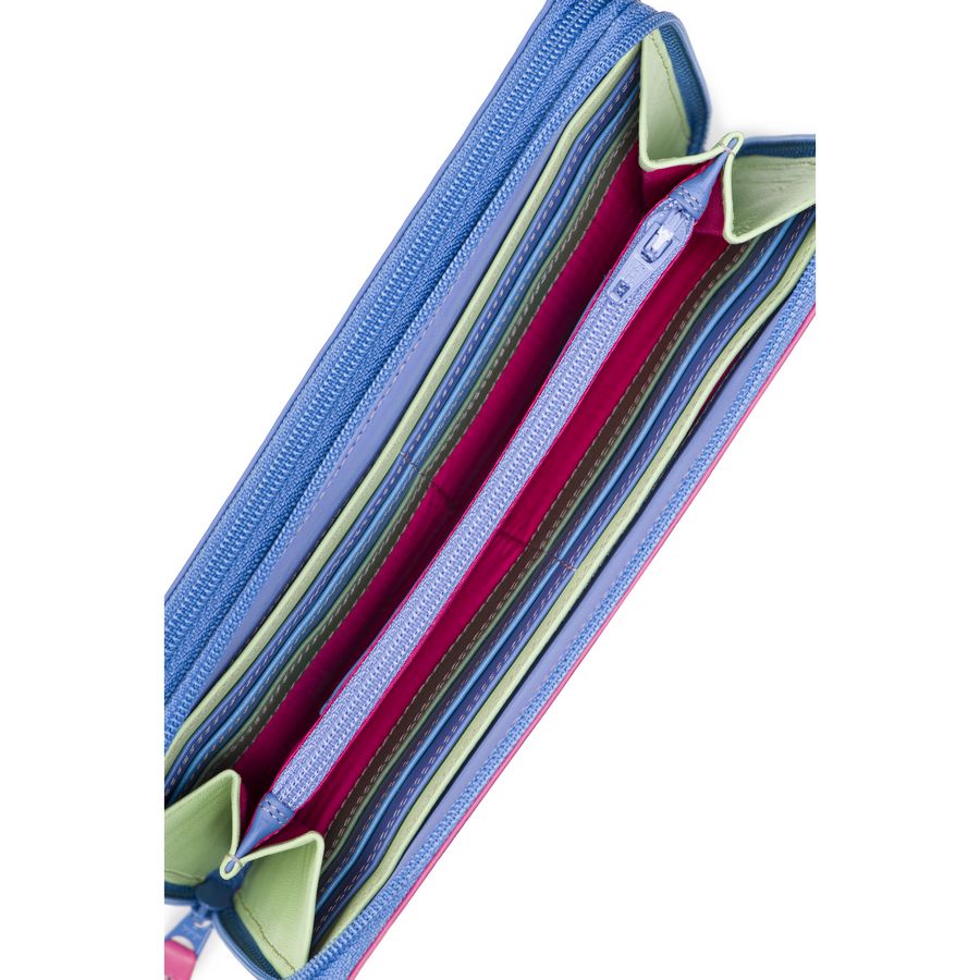 Mywalit portafogli doppia zip in pelle "Classic" Multicolor 375.181 VIOLA