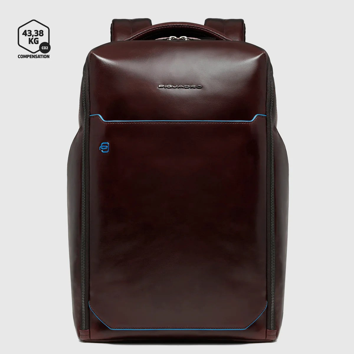 Piquadro zaino in pelle "Blue Square" Marrone CA6593B2.MO