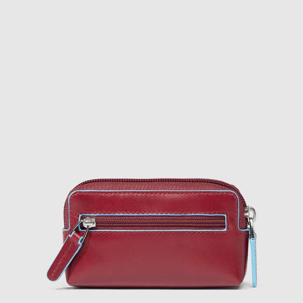Piquadro portachiavi bustina in pelle "Blue Square" Rosso PC4216B2.R