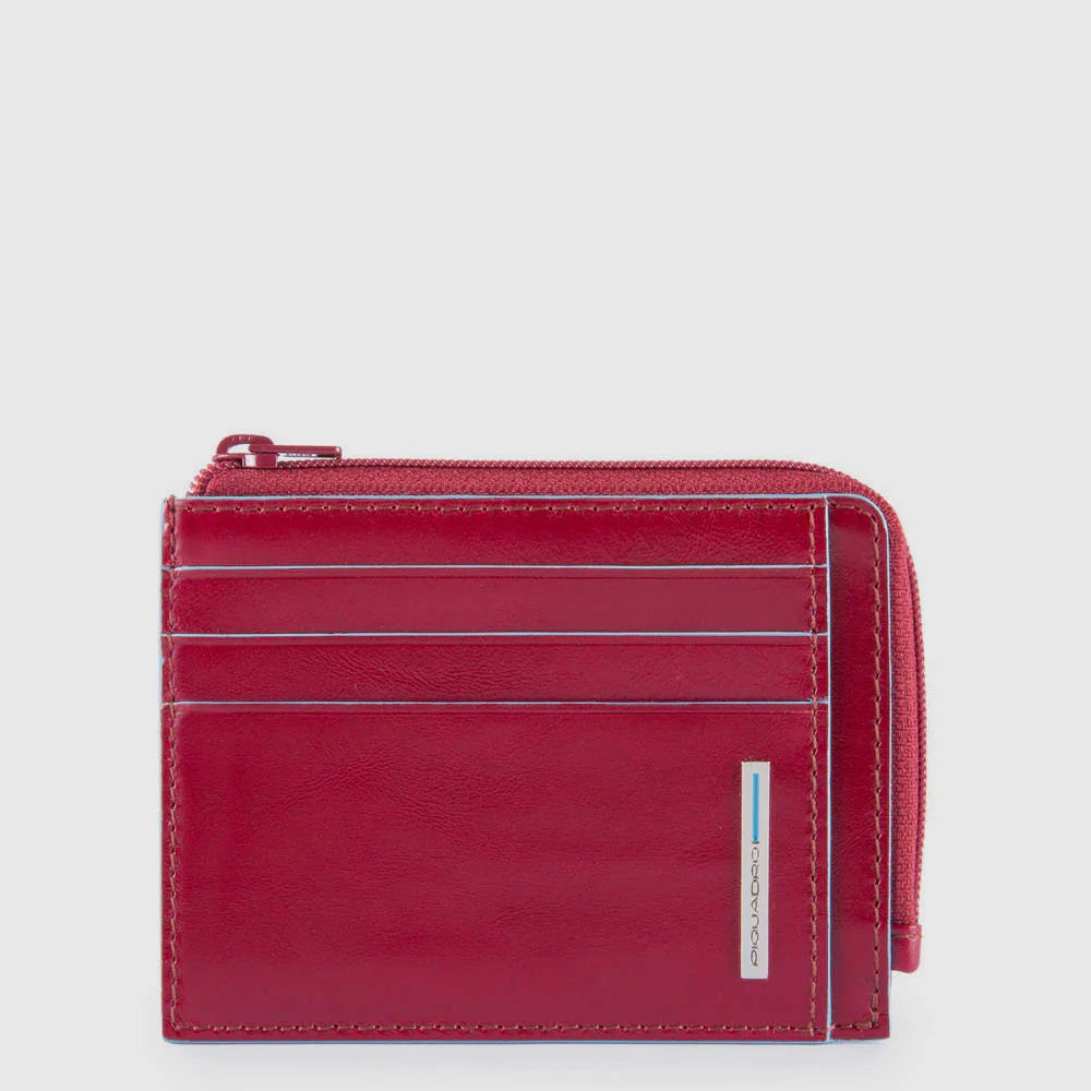Piquadro porta carte di credito in pelle "Blue Square" Rosso PP4822B2R.R