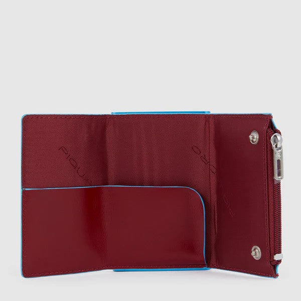 Piquadro porta carte di credito in metallo e pelle "Black Square" Rosso PP5585B2BLR.R
