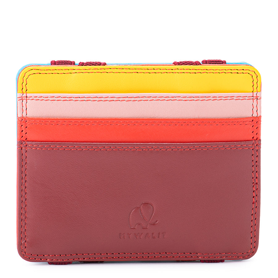 Mywalit portafogli compatto con elastici in pelle "Classic" Multicolor 111.163 VESUVIO