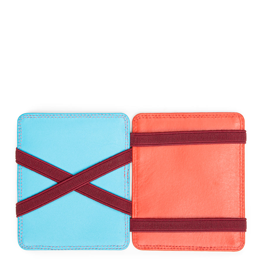 Mywalit portafogli compatto con elastici in pelle "Classic" Multicolor 111.163 VESUVIO