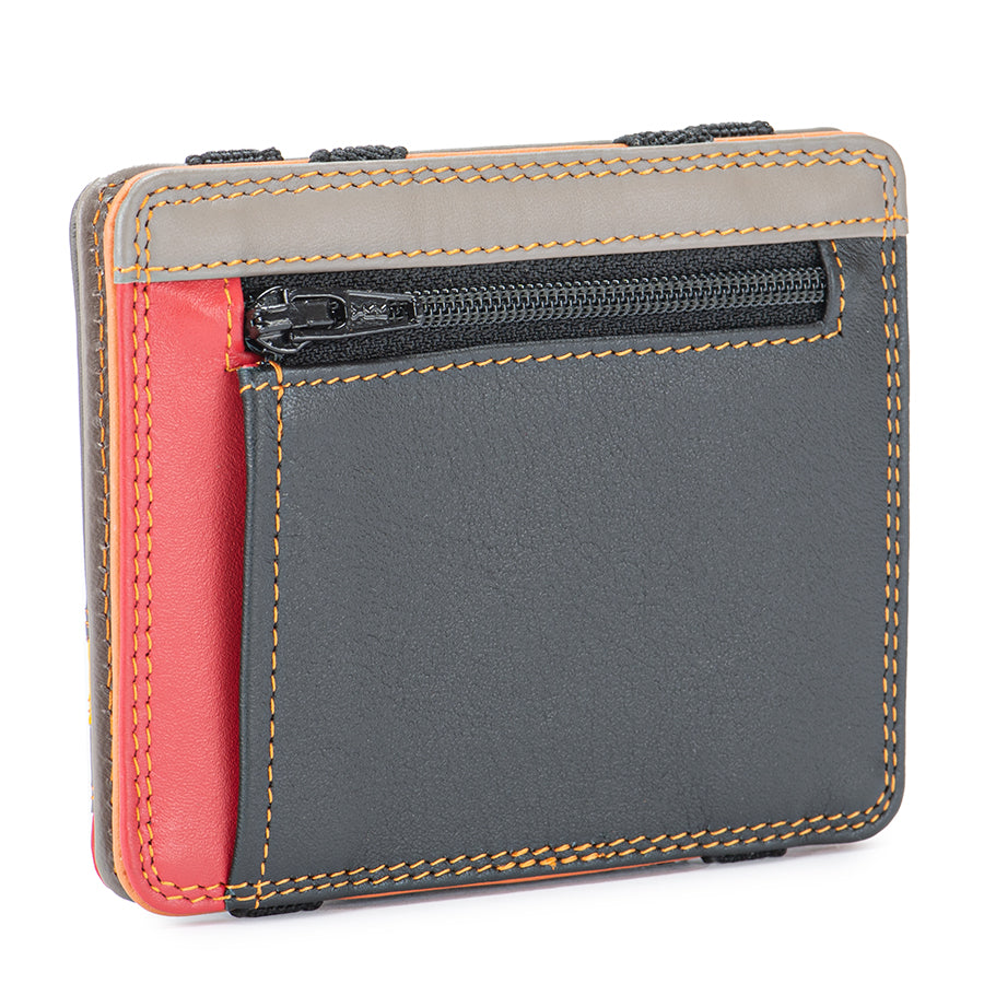 Mywalit portafogli compatto con elastici in pelle "Classic" Multicolor 111.164 FUMO