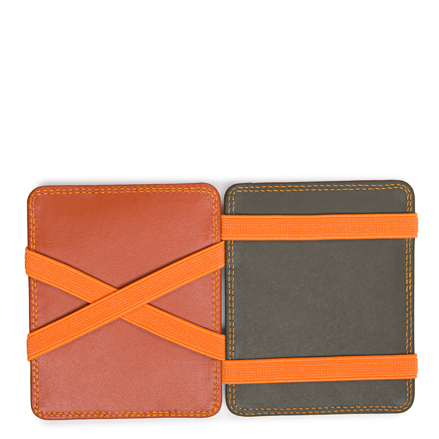 Mywalit portafogli compatto con elastici in pelle "Classic" Multicolor 111.169 LUCCA