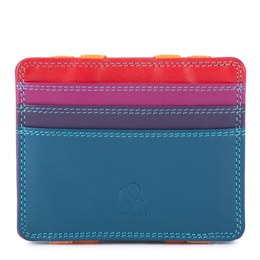 Mywalit portafogli compatto con elastici in pelle "Classic" Multicolor 111.171 LIGURIA