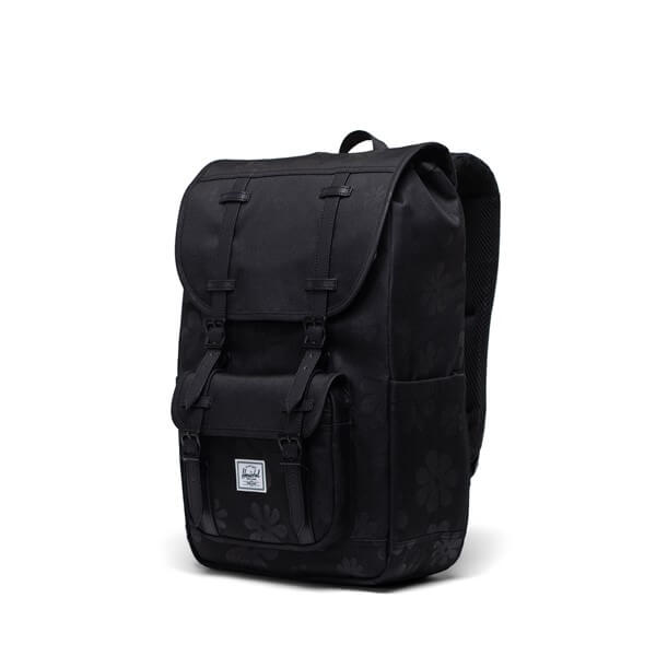 Herschel zaino in tessuto "Little America Mid" Nero LITTLE AMERICA MID.BLACK FLORA