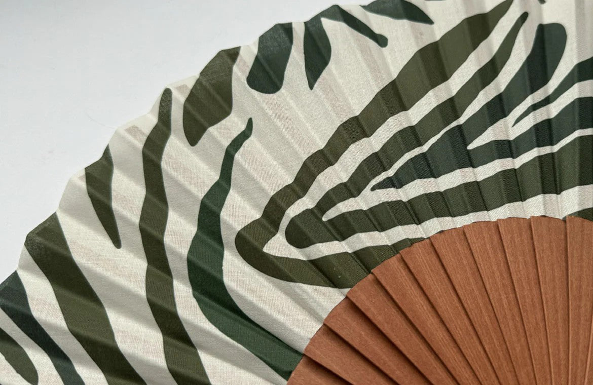 Vera Pilo ventaglio in tessuto e legno "Zebra" Animalier ZEBRA