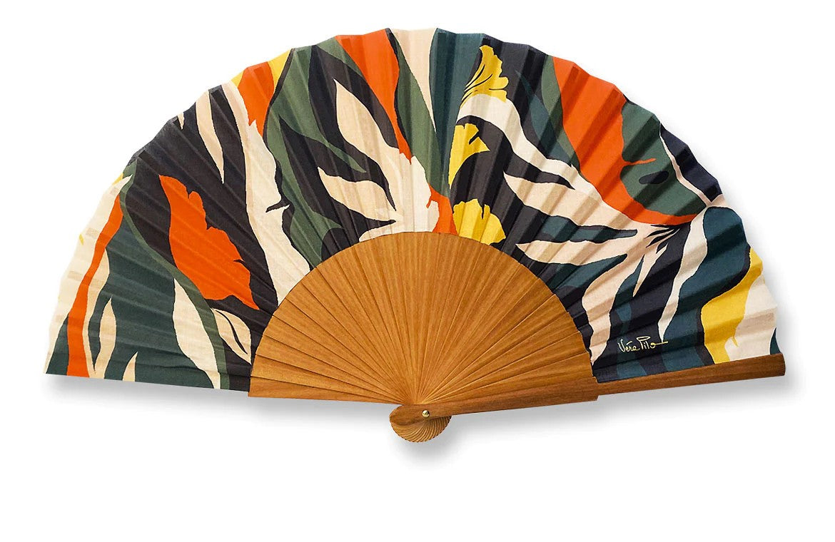 Vera Pilo ventaglio in tessuto e legno "Selva" Multicolor SELVA