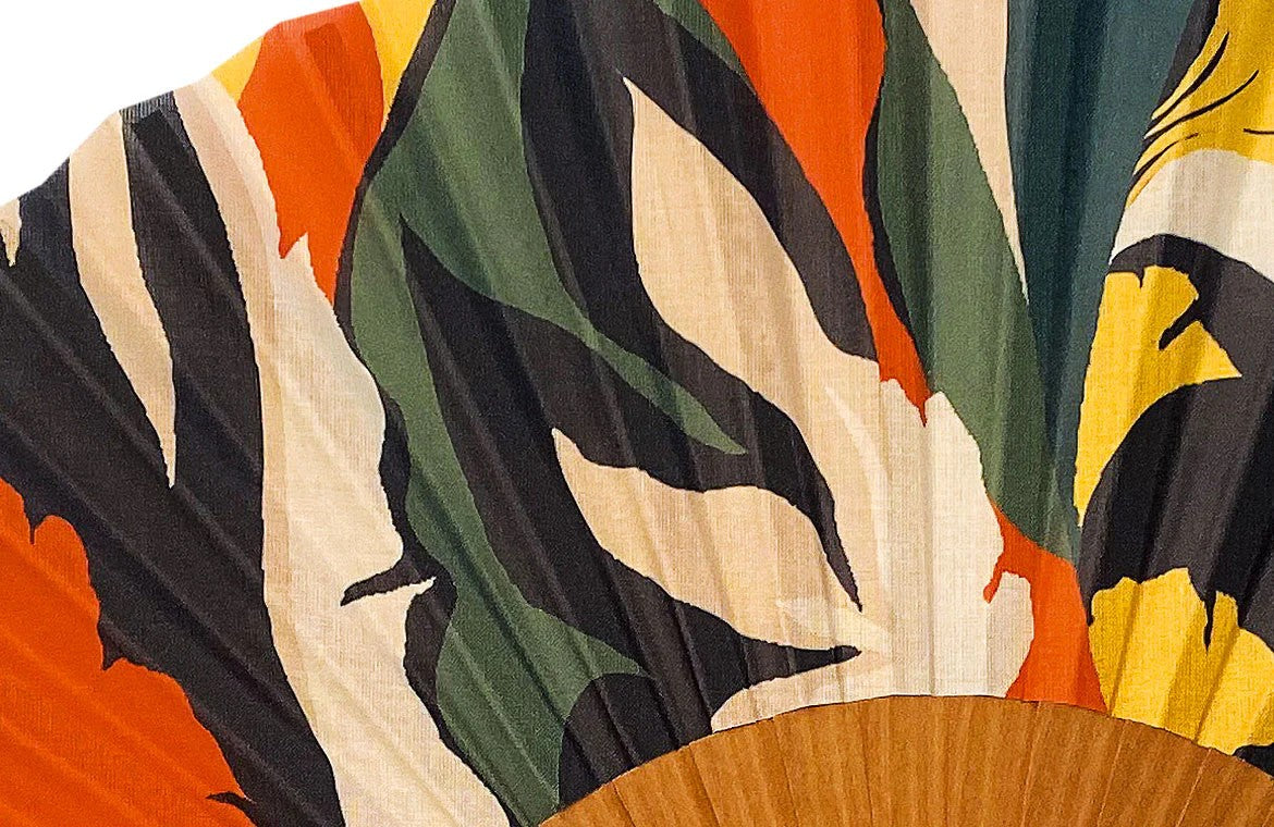 Vera Pilo ventaglio in tessuto e legno "Selva" Multicolor SELVA