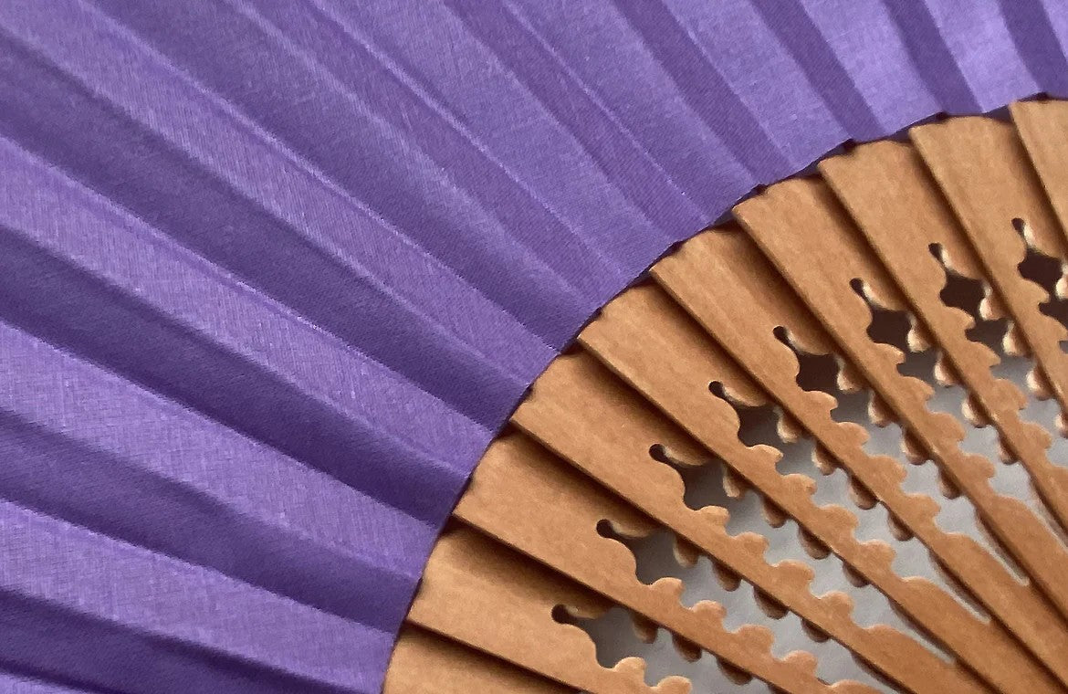 Vera Pilo ventaglio in tessuto e legno "Mini Gepetto" Viola MINI GEPETTO.VIOLET