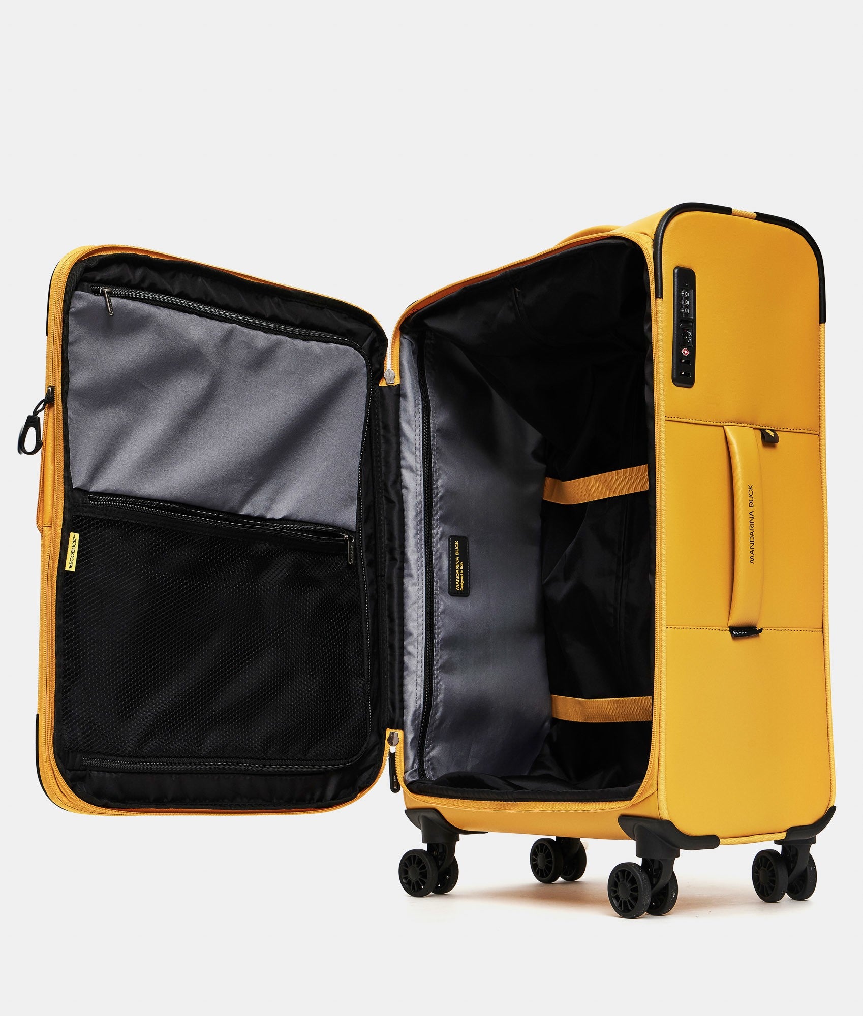Mandarina Duck trolley medio espandibile in tessuto "Eco Coated" Giallo OSV03.05J DUCK YELLOW