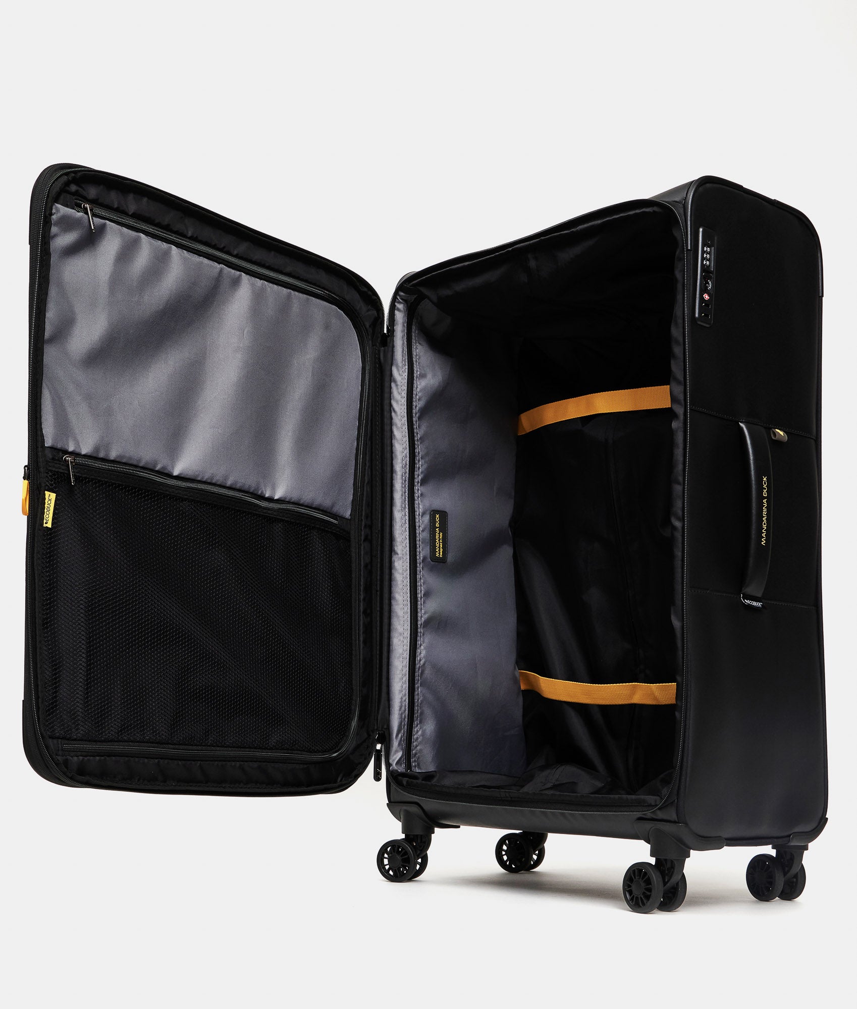 Mandarina Duck trolley grande in tessuto "Eco Coated" Nero OSV04.651 BLACK