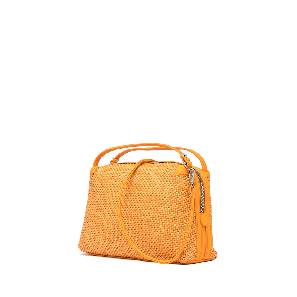 Gianni Chiarini borsa a mano in rafia e pelle "Alifa" Arancione BS8788CST-PL.13309 FLAME ORANG