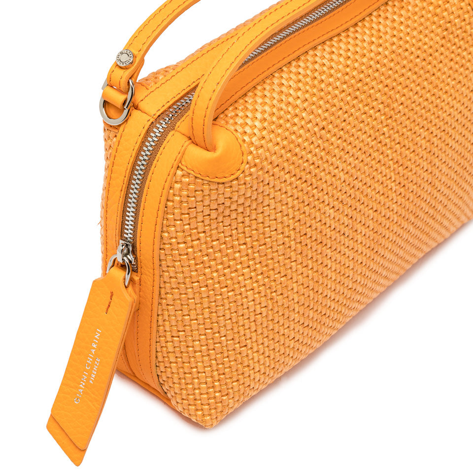 Gianni Chiarini borsa a mano in rafia e pelle "Alifa" Arancione BS8788CST-PL.13309 FLAME ORANG