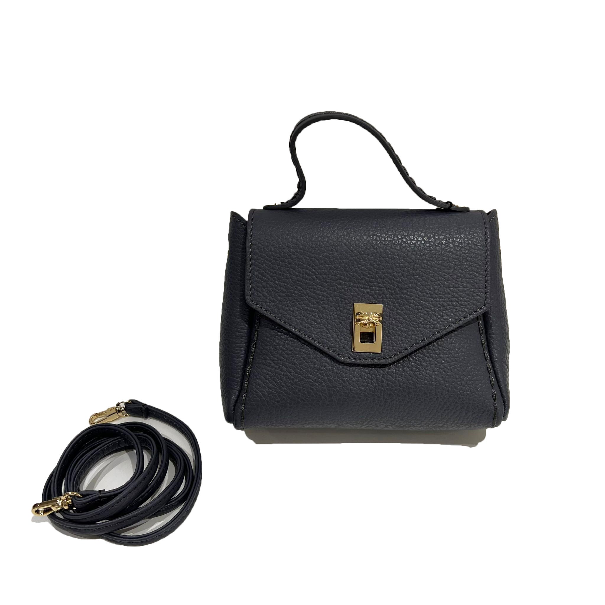 Visonà borsa a tracolla in pelle "Mini Bag" Grigio 20640.AVIO