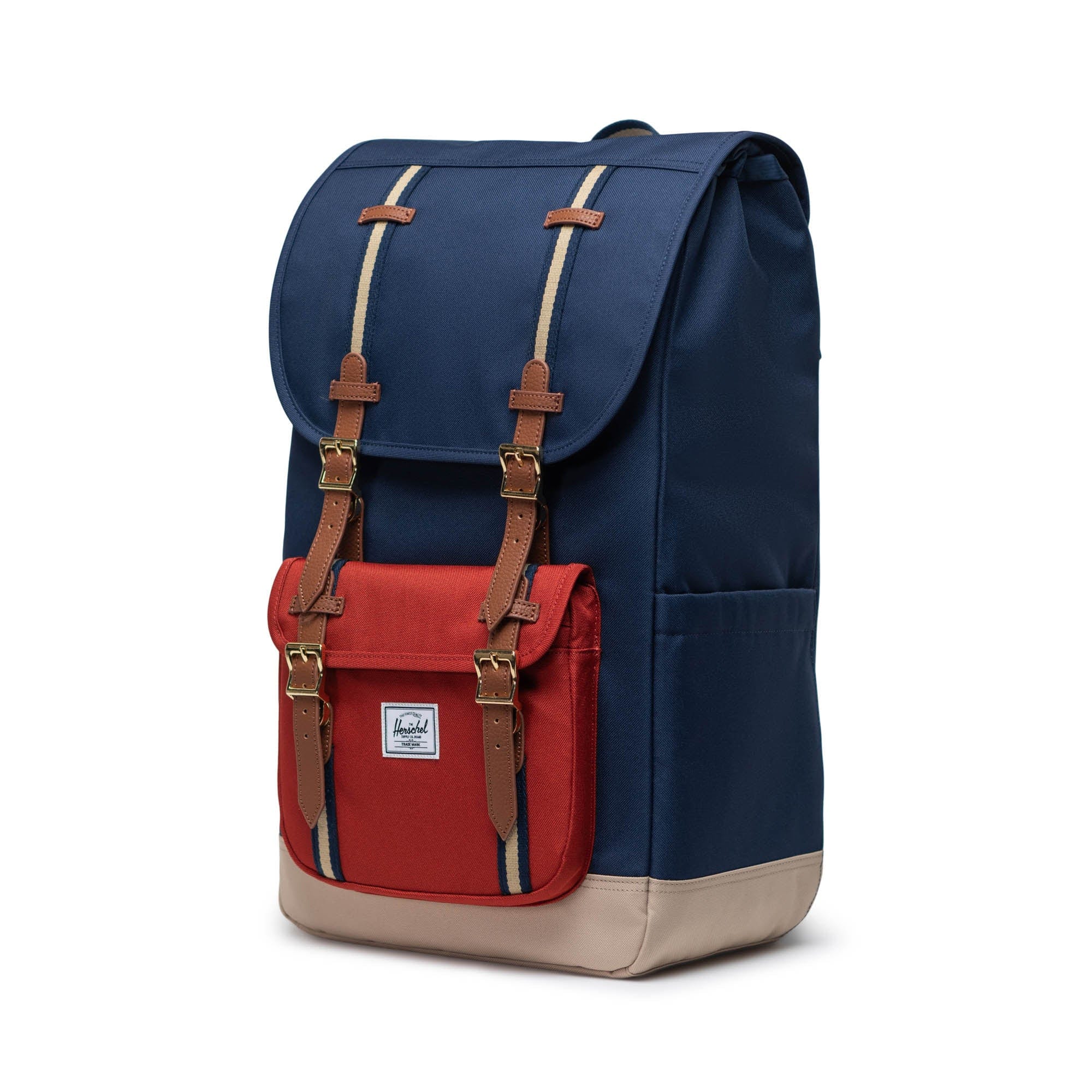 Herschel zaino in tessuto "Little America" Multicolor LITTLE AMERICA.IRIS/RED/TWILL
