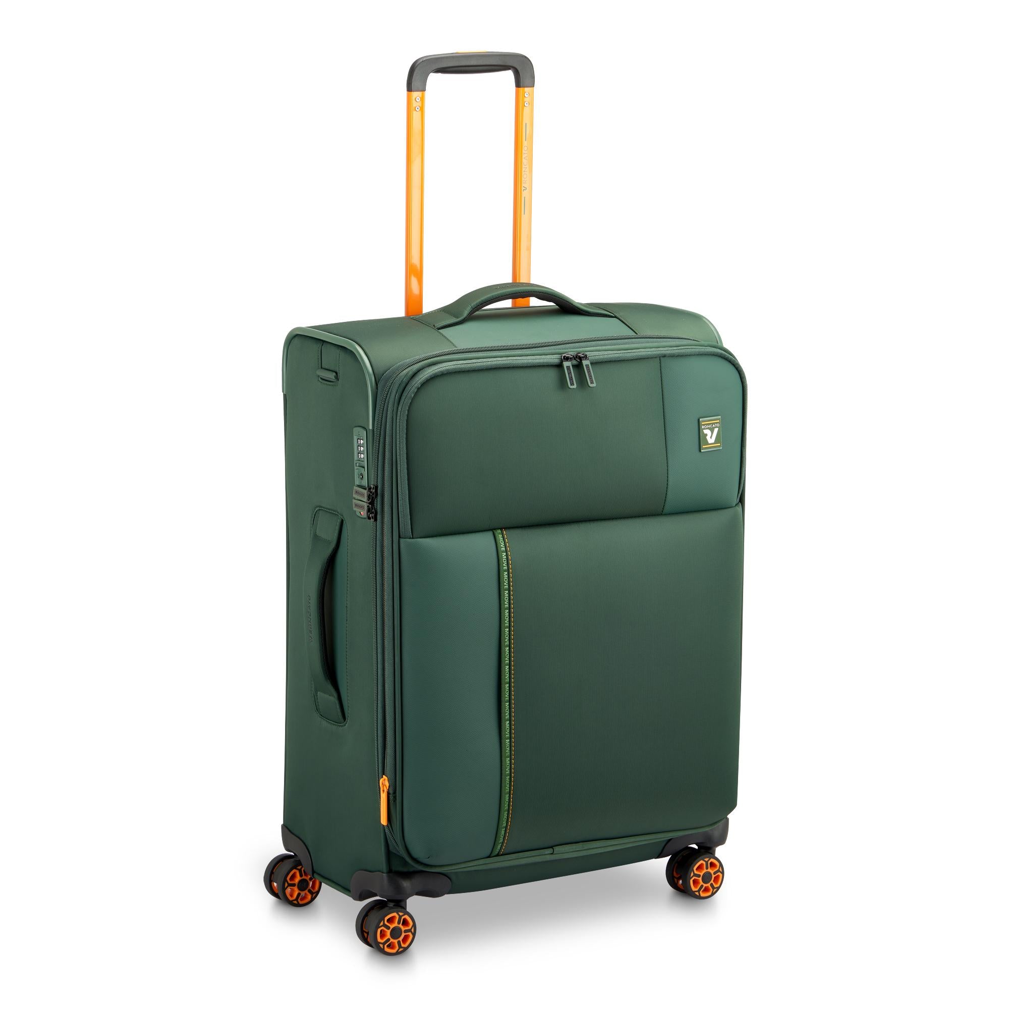 Roncato trolley medio in tessuto "Move" Verde 415352.47 VERDE MIMETICO