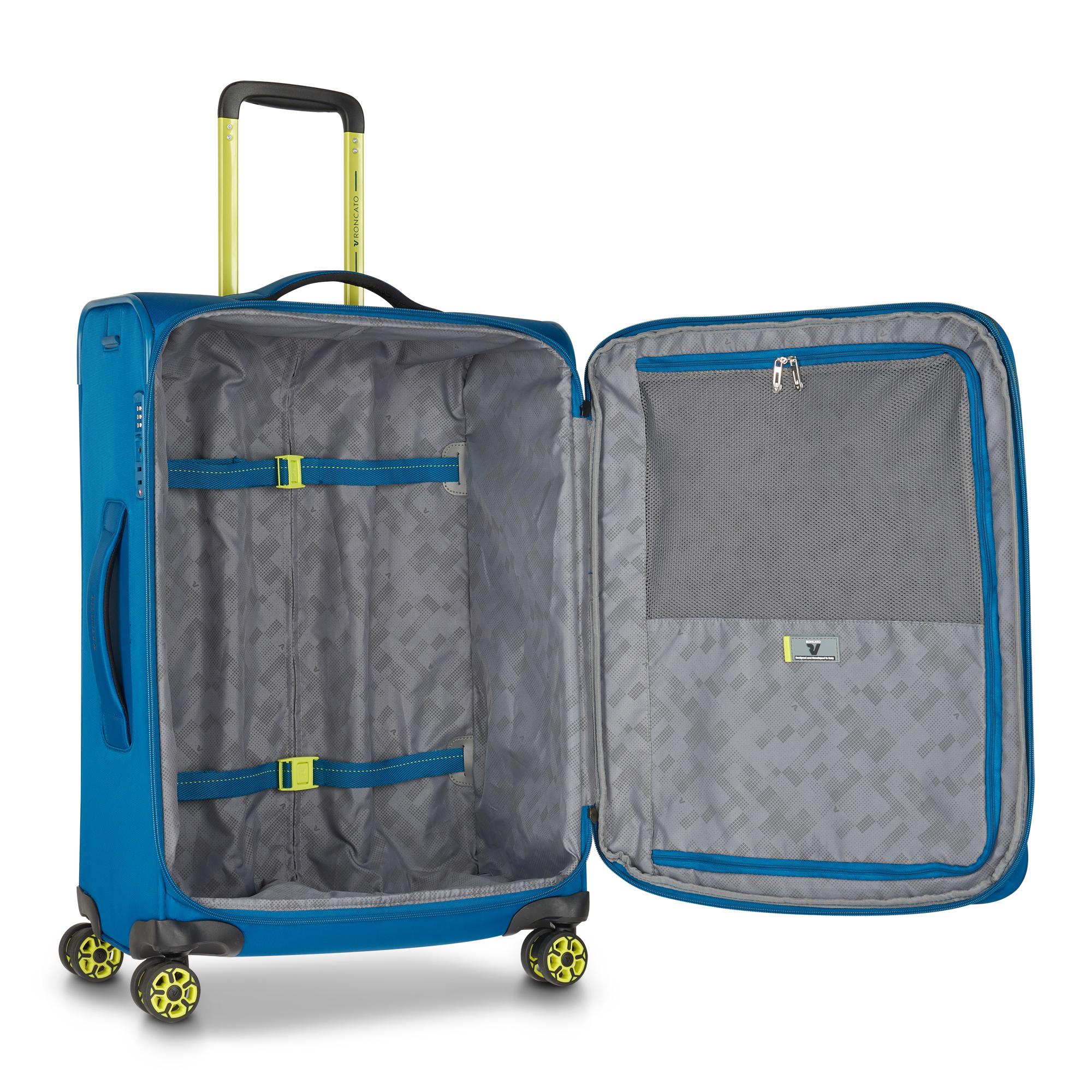 Roncato trolley medio in tessuto "Move" Blu 415352.53 BLU LAGUNA