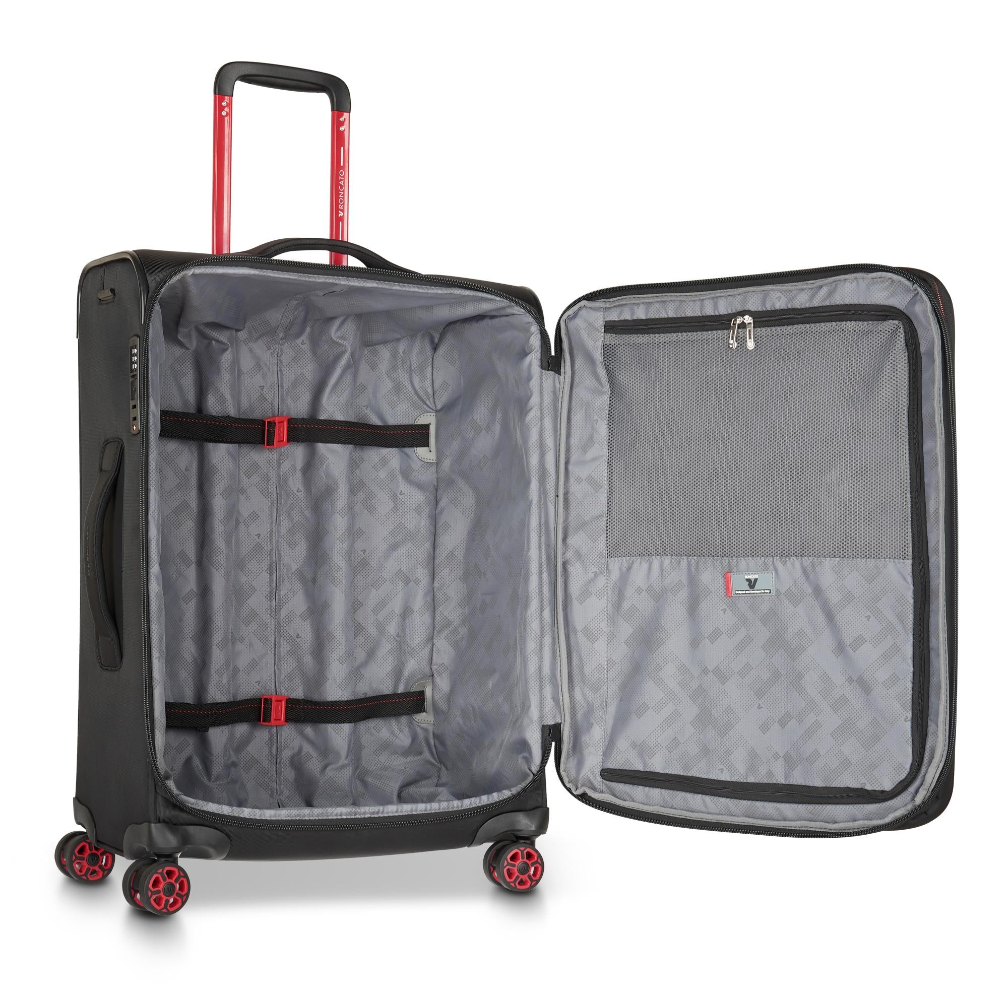 Roncato trolley medio in tessuto "Move" Nero 415352.81 NERO FUMO
