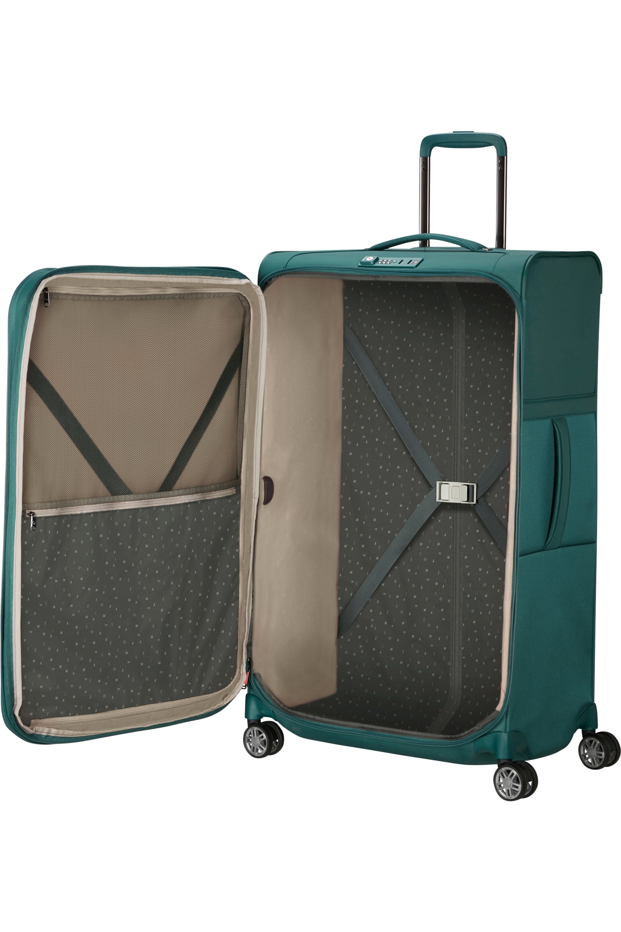 Samsonite trolley grande in tessuto "Airea" Verde 133626.A481 NORTHERN BLUE