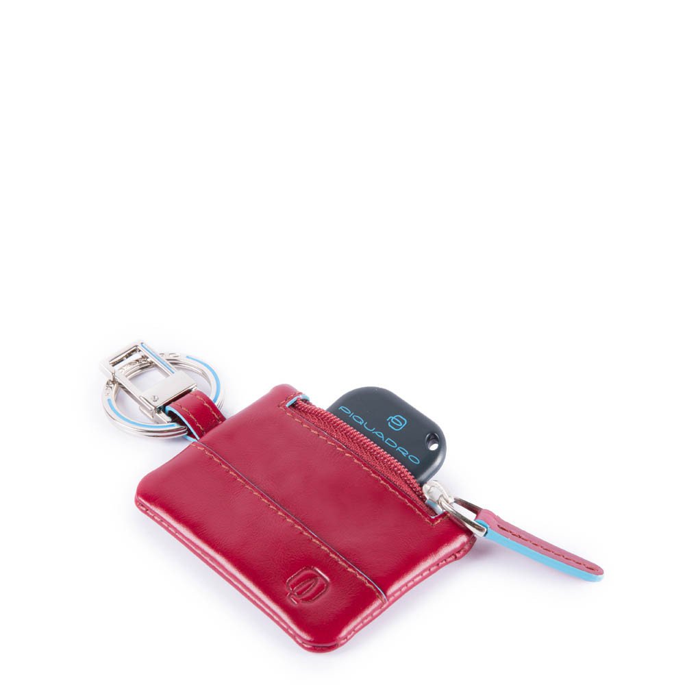 Piquadro portachiavi connequ in pelle "B2 - Blue Square" Rosso PC4821B2.R