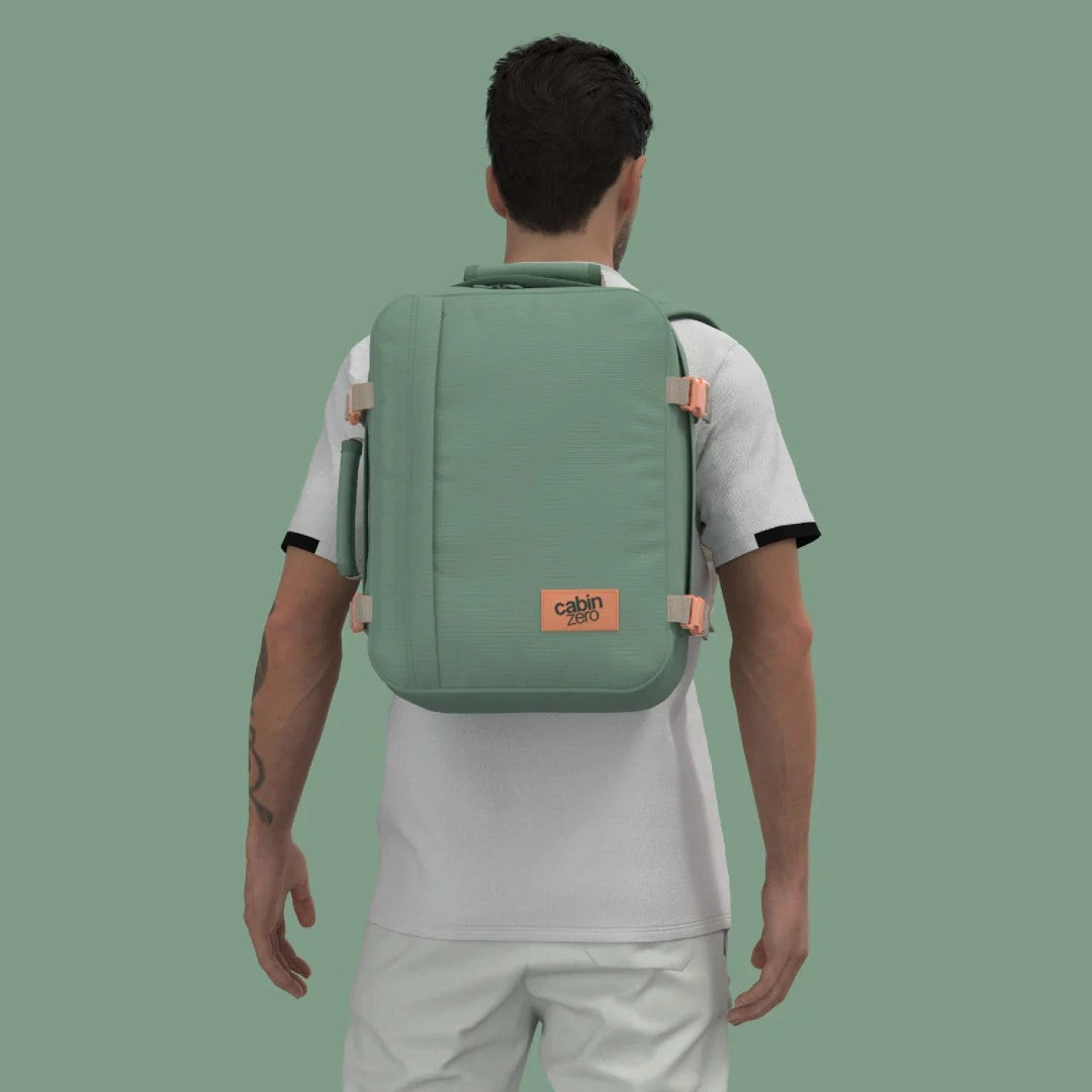 Cabin Zero zaino 28L da viaggio in tessuto "Classic" Verde CZ08.2401 SAGE FOREST