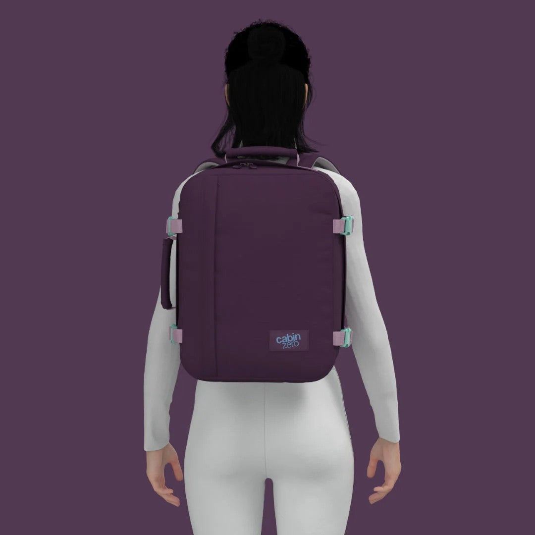Cabin Zero zaino 28L da viaggio in tessuto "Classic" Viola CZ08.2403 MIDNIGHT PURPLE