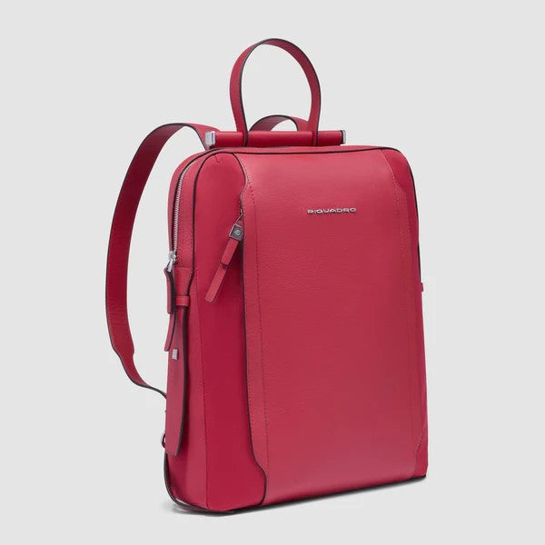 Piquadro zaino in tessuto e pelle "Lyra" Rosso CA4576W92T.R