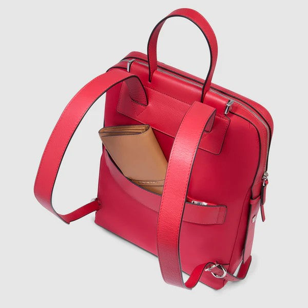 Piquadro zaino in tessuto e pelle "Lyra" Rosso CA4576W92T.R
