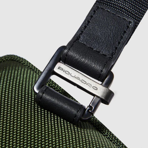 Piquadro borsello in tessuto e pelle "Brief 2 Verde CA3084BR2.VE2