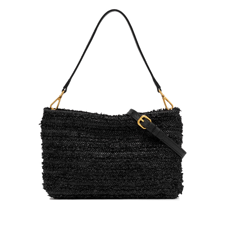 Gianni Chiarini pochette in rafia "Brenda" Nero BS10915FROU.001 NERO