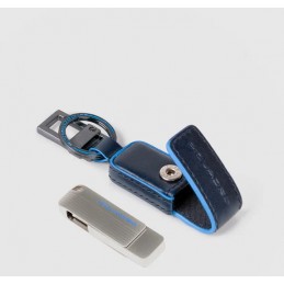 Piquadro portachiavi con chiavetta usb "Blue Square" AC6567B2.BLU2