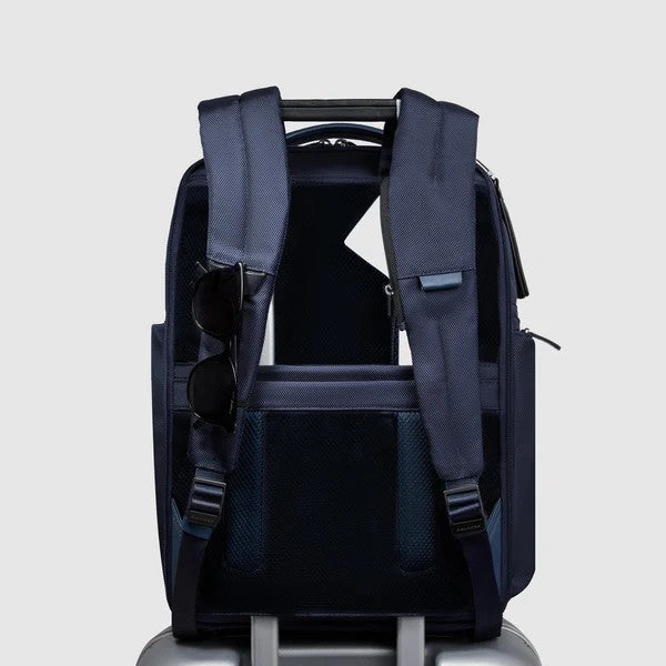 Piquadro zaino in tessuto e pelle "Brief 2" Blu CA5477BR2.BLU