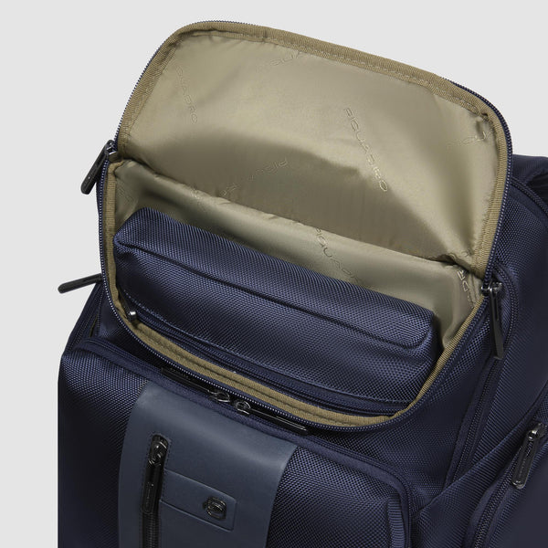 Piquadro zaino in tessuto e pelle "Brief 2" Blu CA5477BR2.BLU