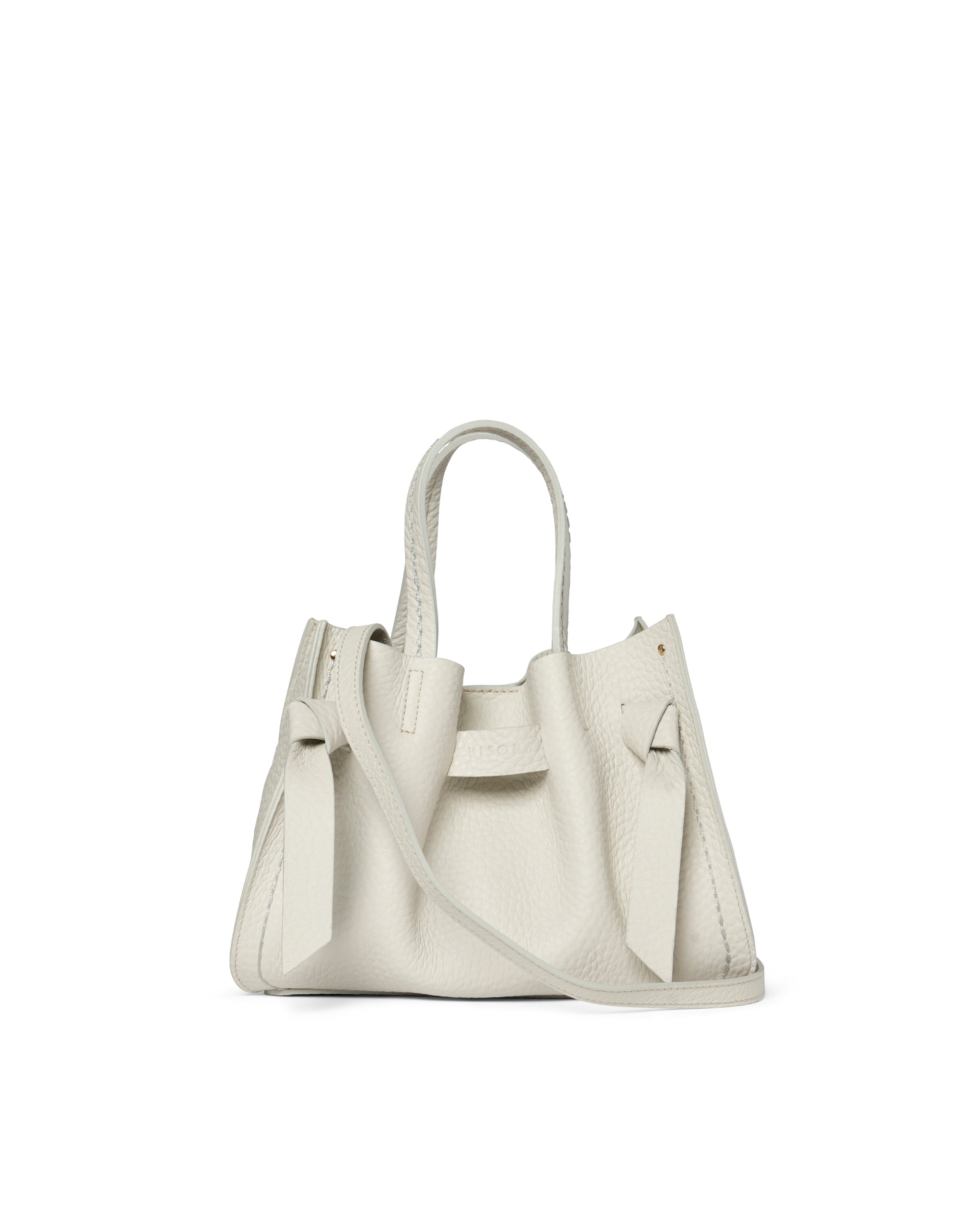 Visonà borsa a mano in pelle "Vittoria" Avorio 24730.AVORIO
