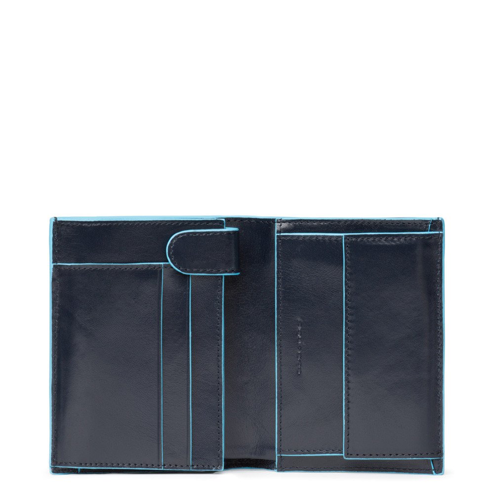 Piquadro portafogli verticale in pelle "B2 - Blue Square" PU1740B2R.BLU2
