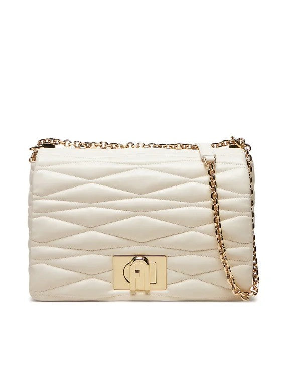 Furla borsa a spalla in pelle "Furla 1927" Avorio WB01672.PN000 PANNA