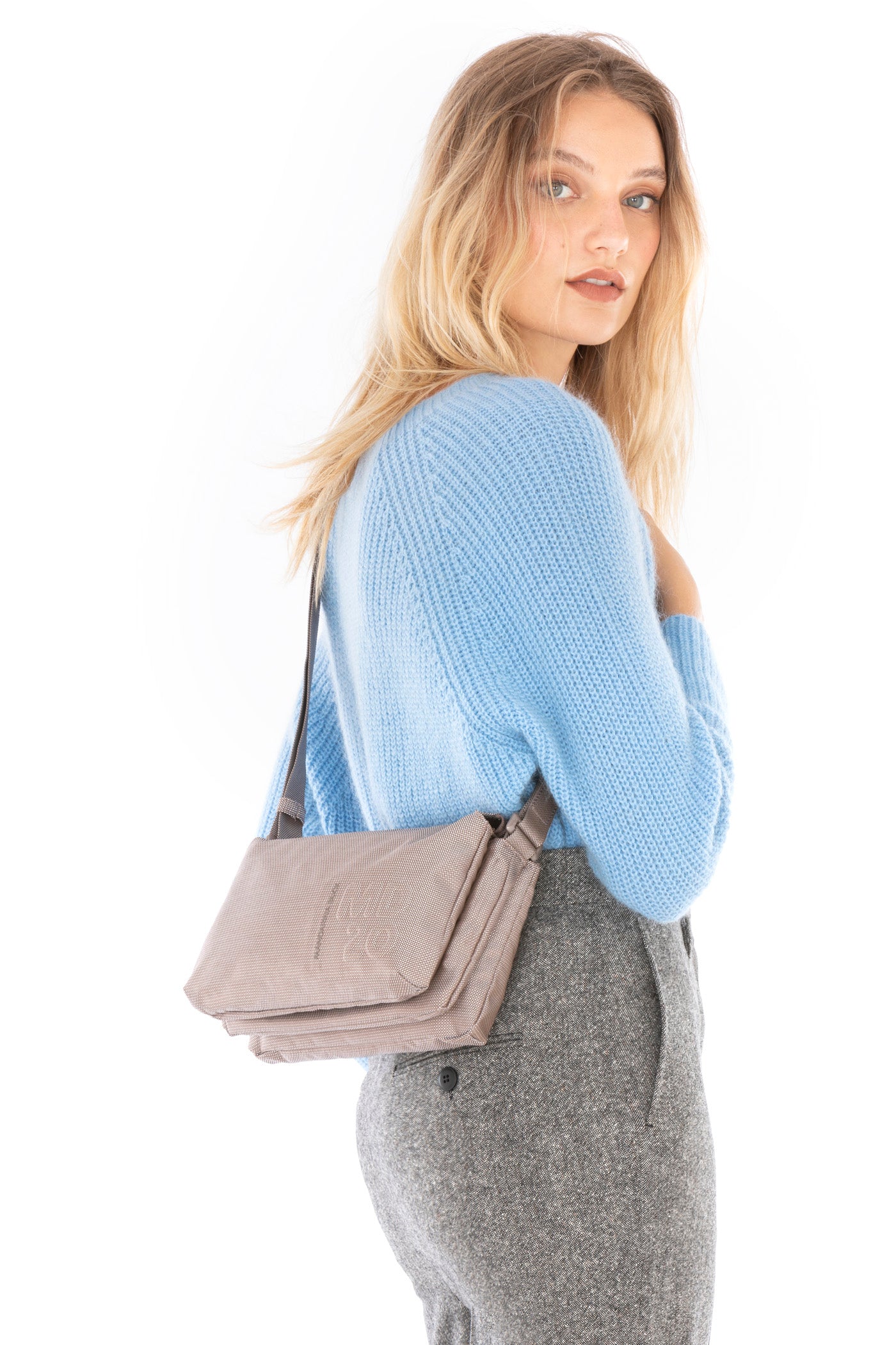 Mandarina Duck borsa a tracolla in tessuto "Md20" Tortora QMT32.09K TAUPE
