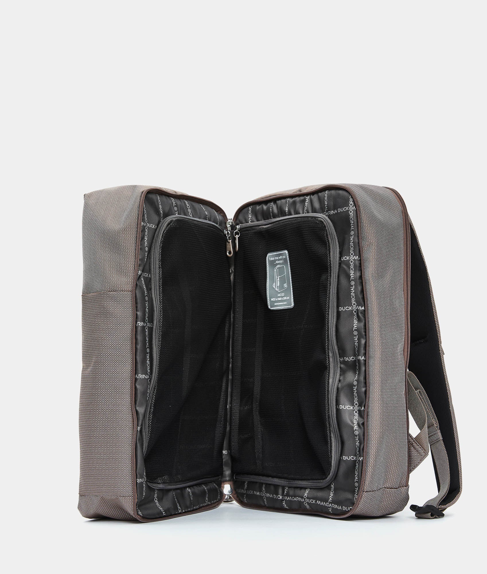 Mandarina Duck zaino da viaggio in tessuto "MD20" Tortora QMT45.09K TAUPE