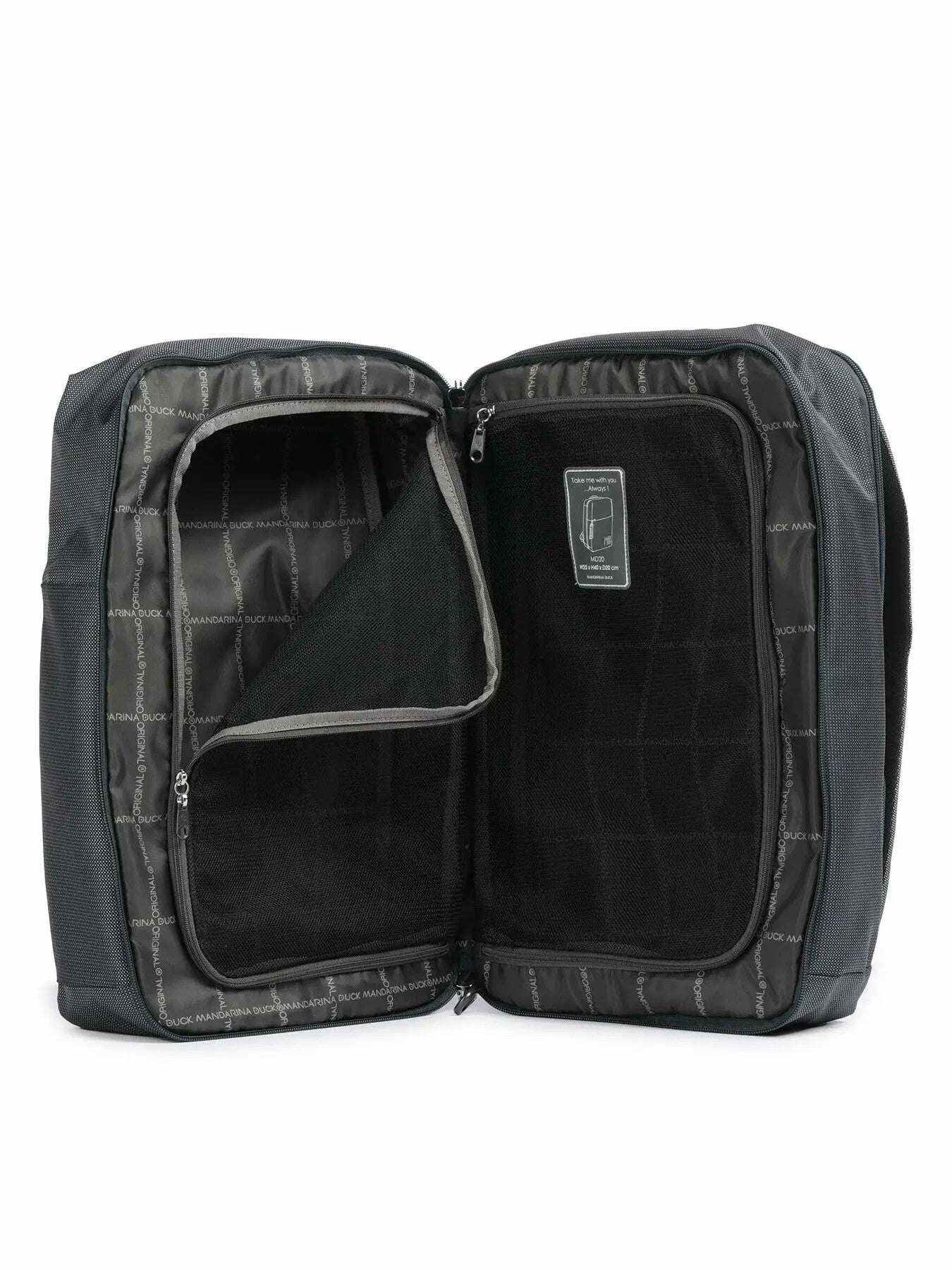 Mandarina Duck zaino da viaggio in tessuto "MD20" Grigio QMT45.465 STEEL