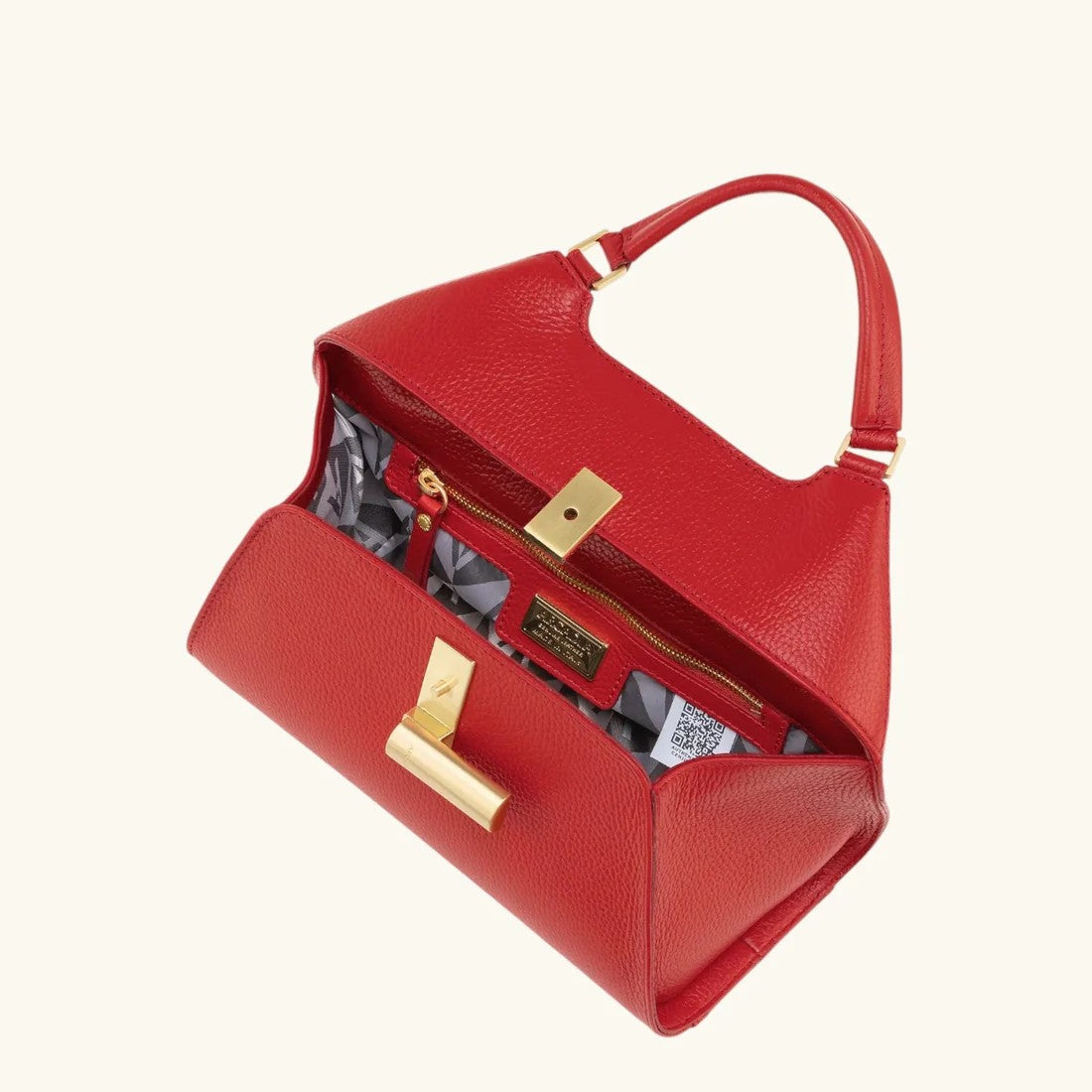 Arcadia borsa a mano in pelle "Emma" Rosso 7431.ROSSO