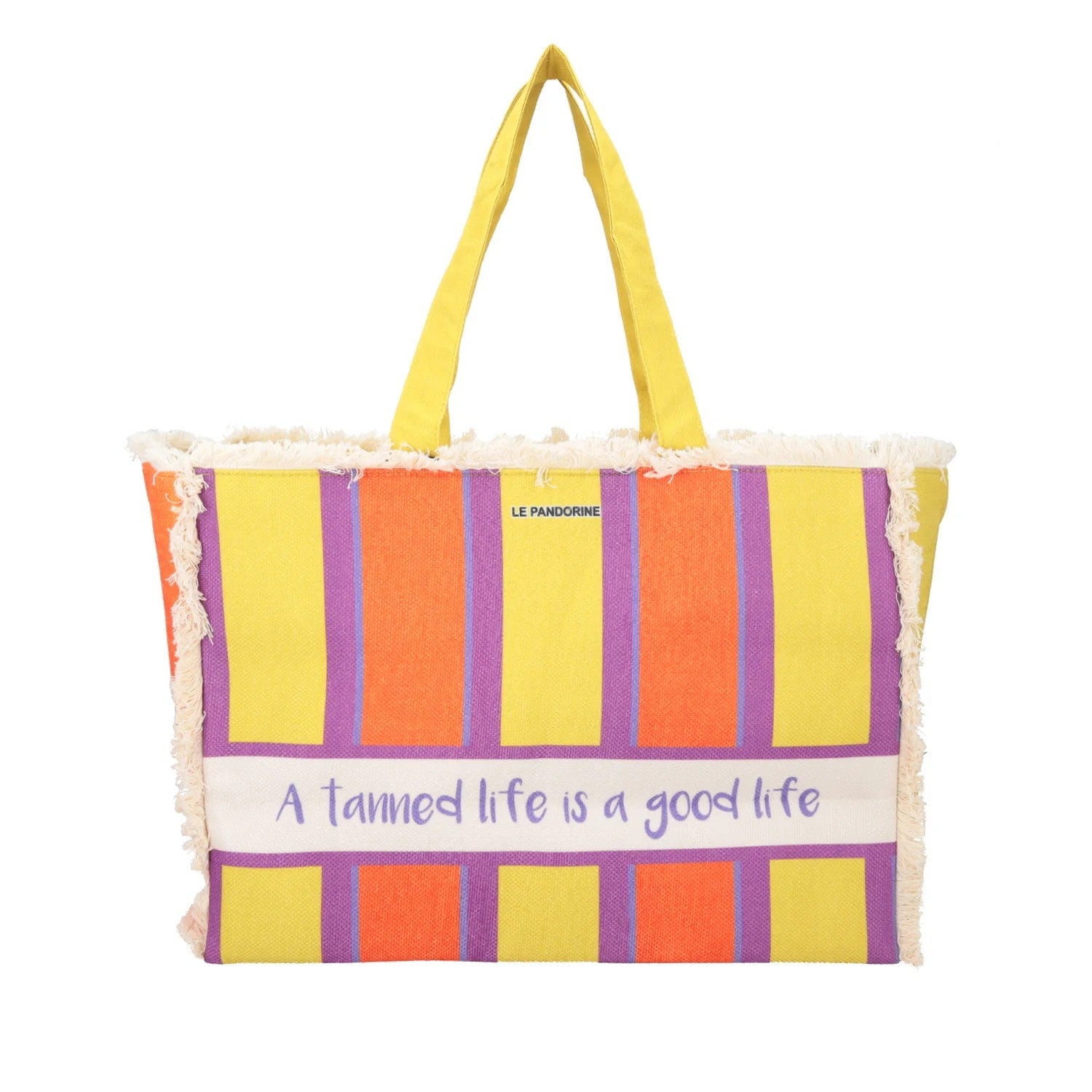Le Pandorine borsa mare in tessuto "Marina" Multicolor PS2523B01.09B VIOLA SCURO