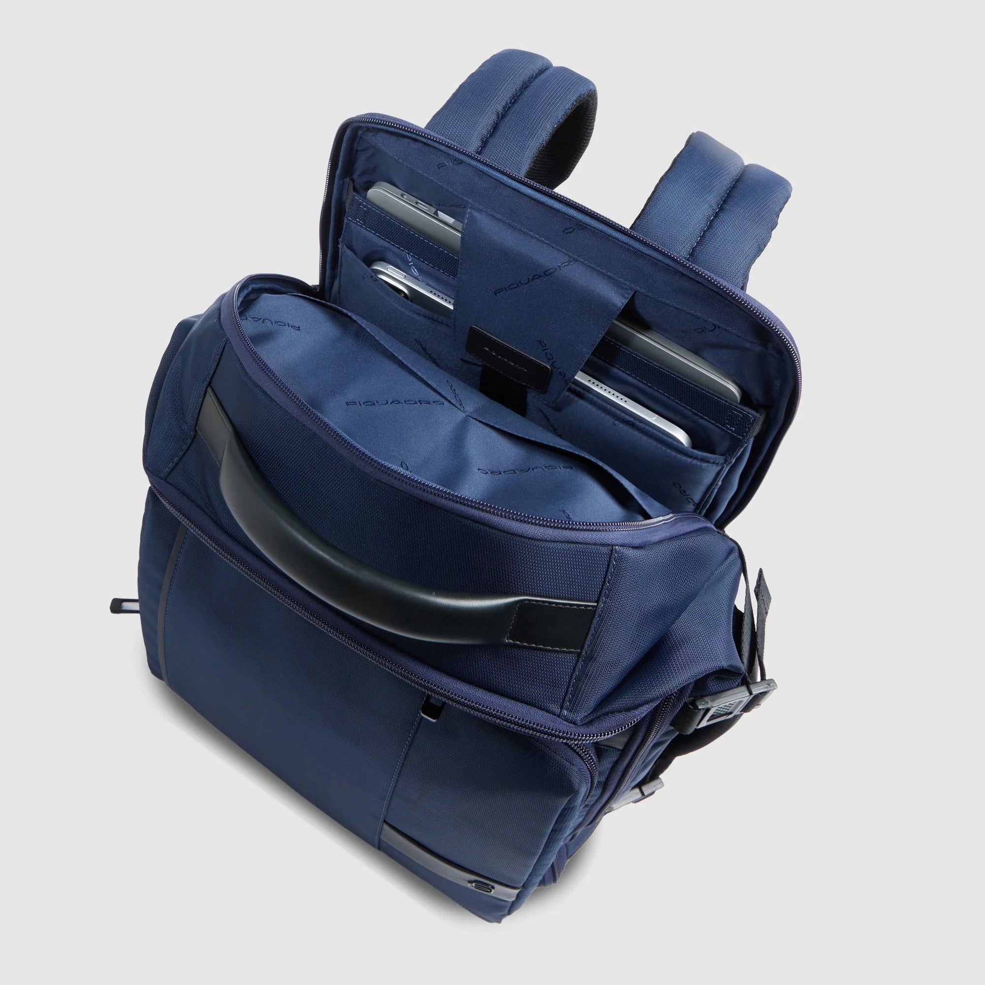 Piquadro zaino in tessuto e pelle "Wollem" Blu CA6865W129.BLU