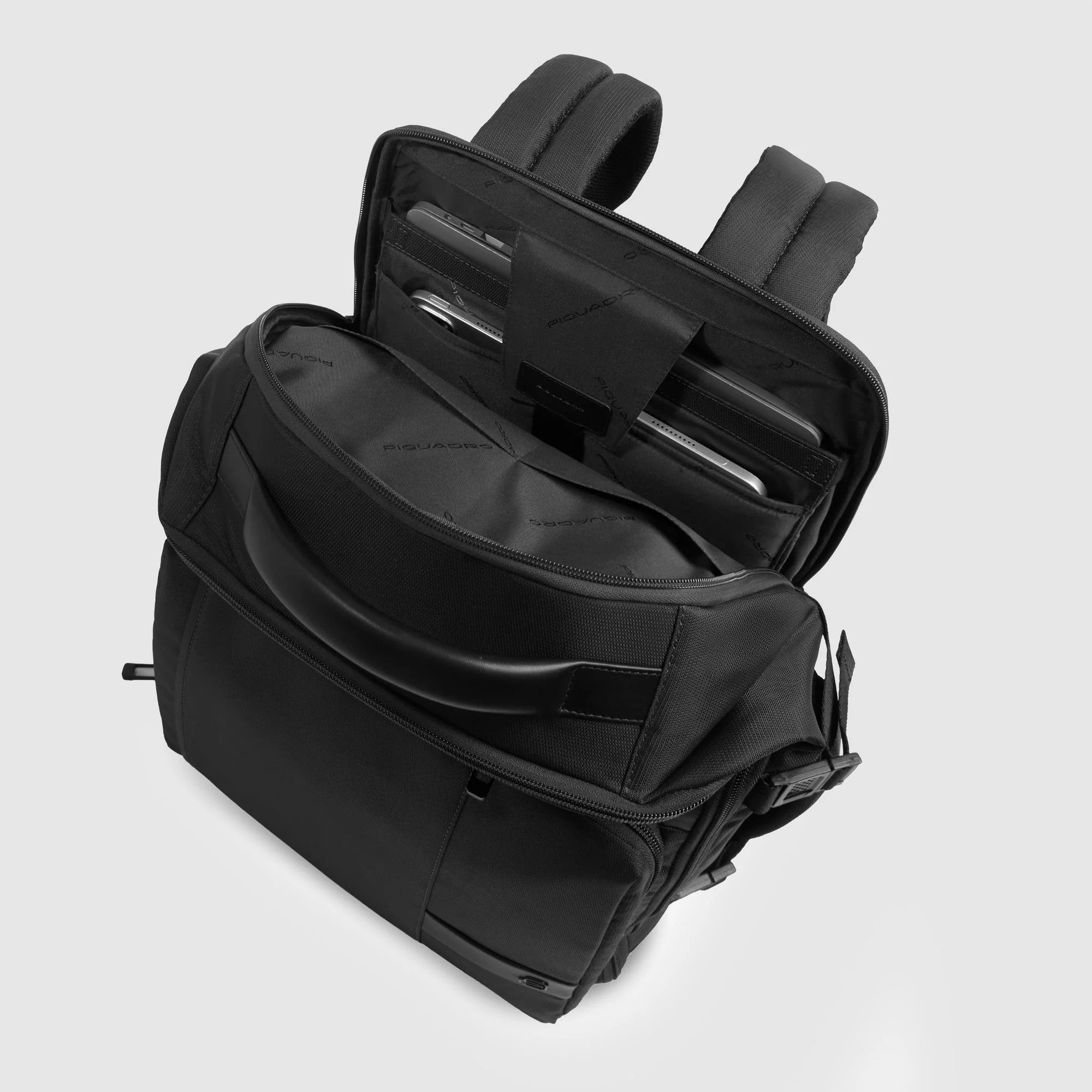 Piquadro zaino in tessuto e pelle "Wollem" Nero CA6865W129.N