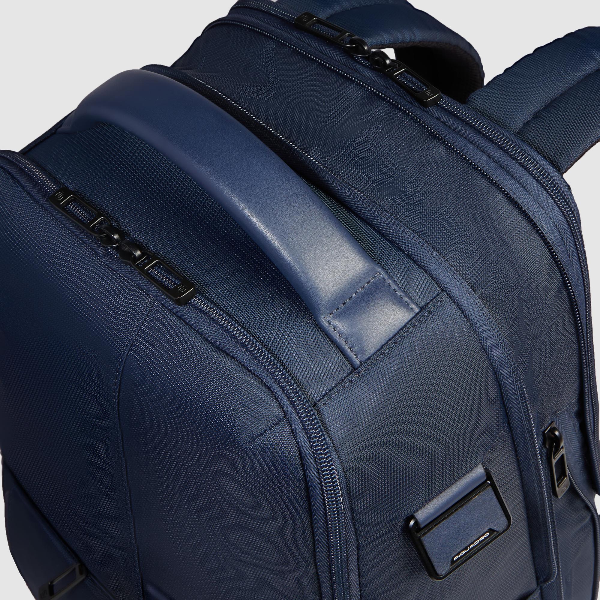 Piquadro zaino in tessuto e pelle "Wollem" Blu CA6638W129.BLU