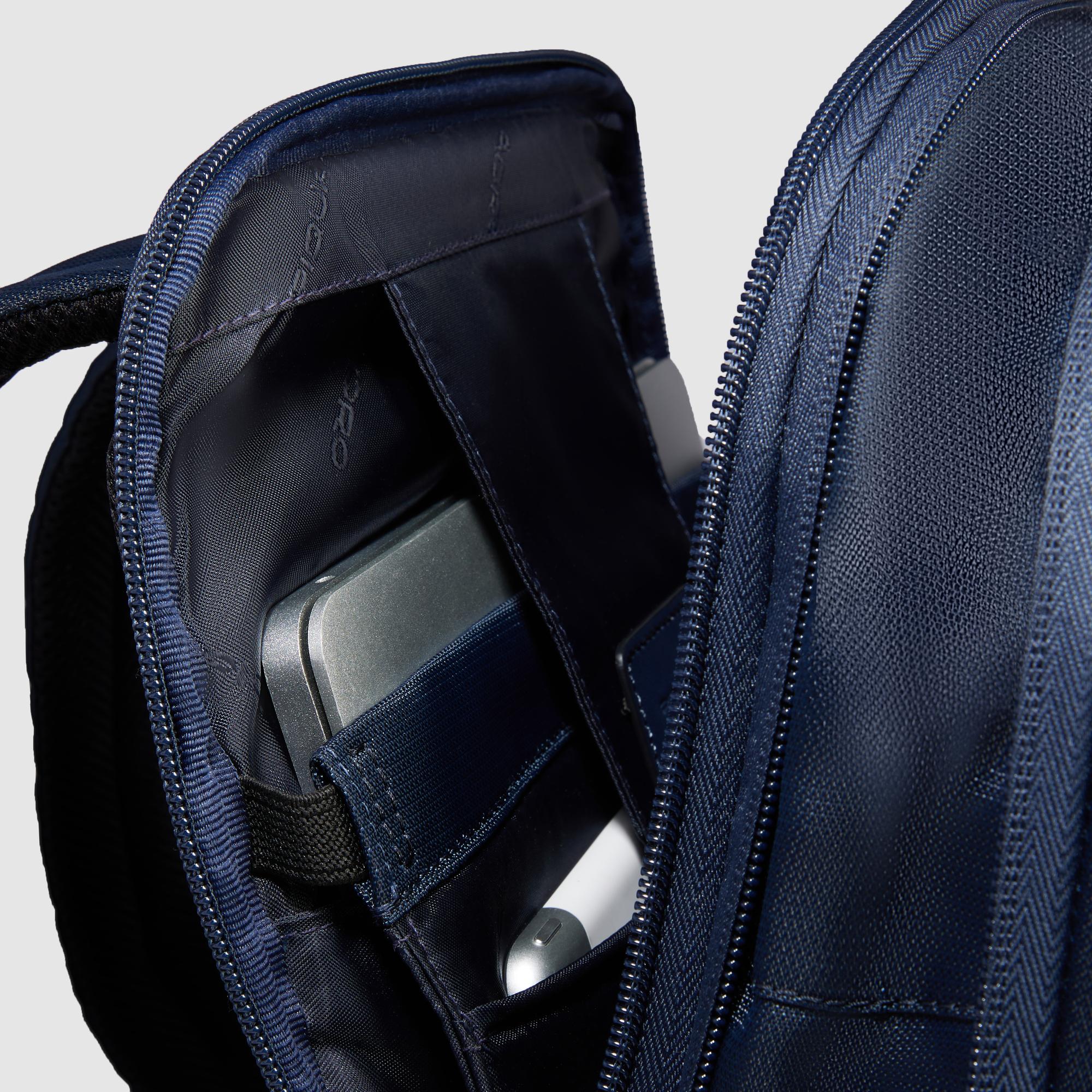 Piquadro zaino in tessuto e pelle "Wollem" Blu CA6638W129.BLU