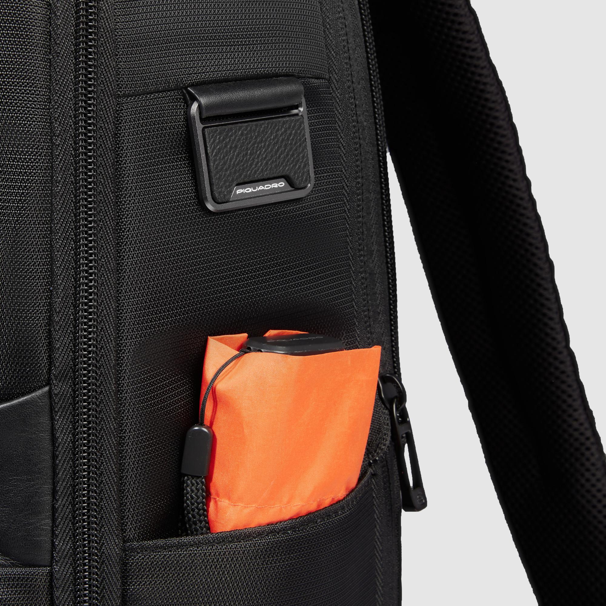 Piquadro zaino in tessuto e pelle "Wollem" Nero CA6638W129.N