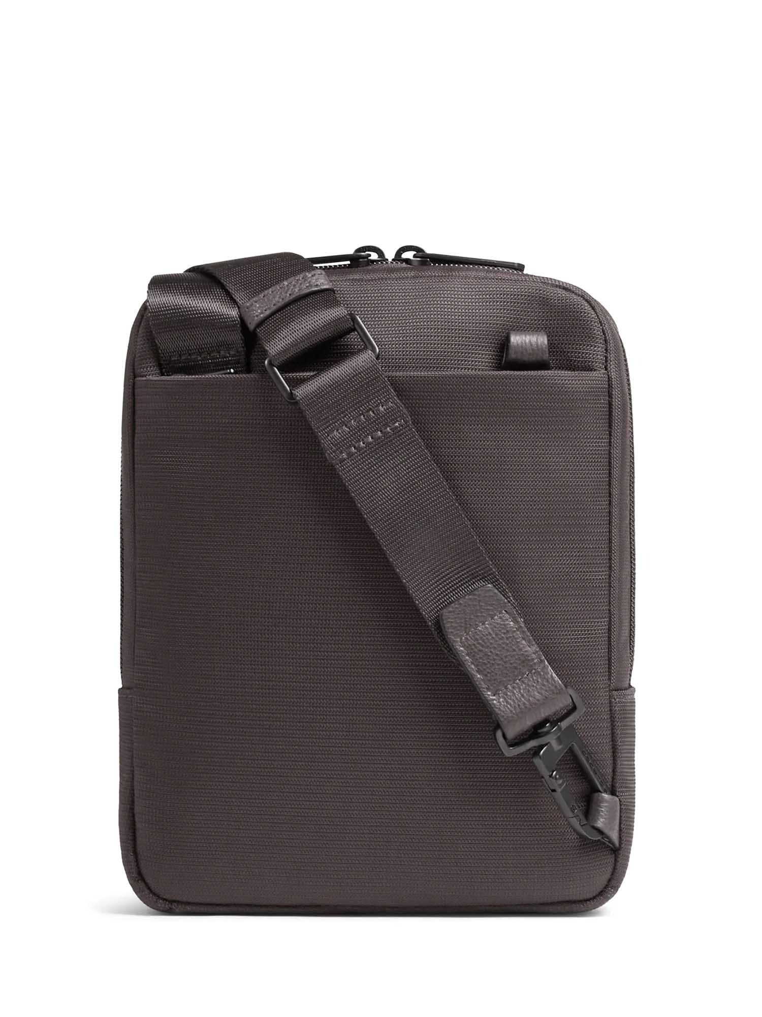Piquadro borsello in tessuto e pelle "W138" Marrone CA3084W138.TM
